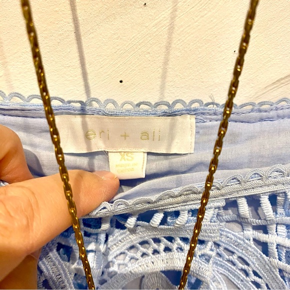 Anthropologie ERI + ALI ruffled lace boho doll blouse w prairie shabby chic vibe - Picture 5 of 16